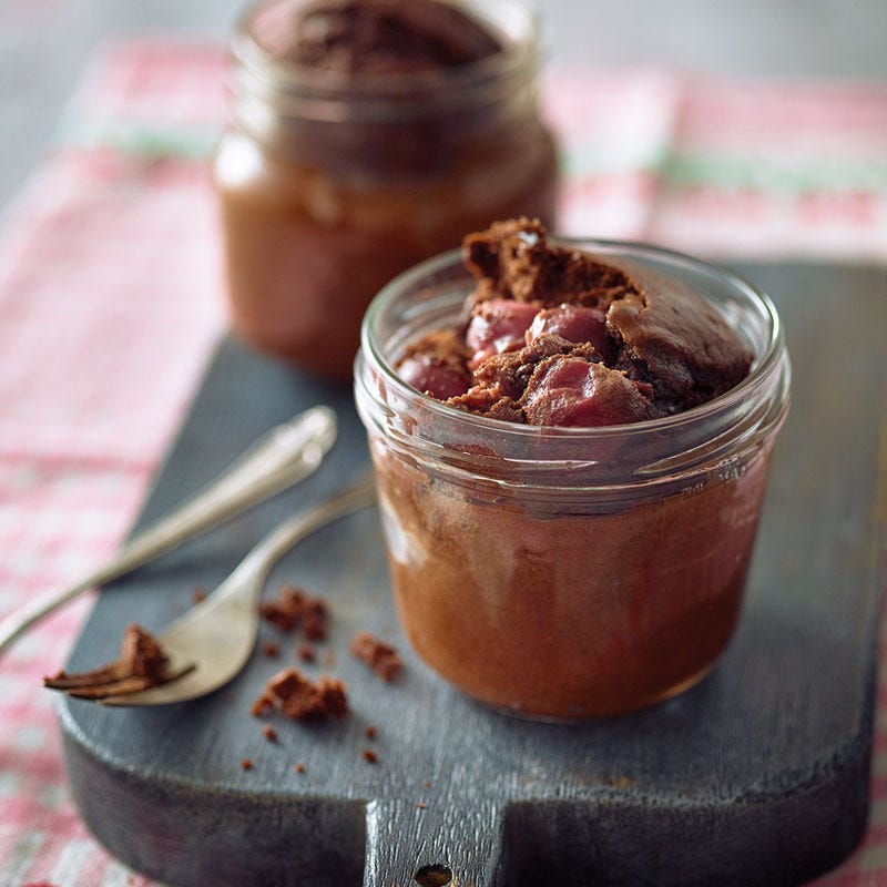 Schoko-Kirsch-Kuchen im Glas