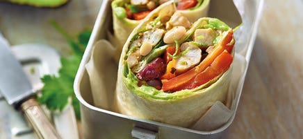 Bohnen-Burrito mit Hähnchen