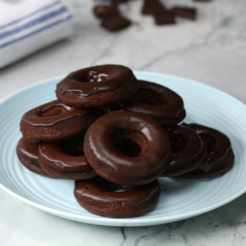 Photo of Glazed chocolate doughnuts by WW