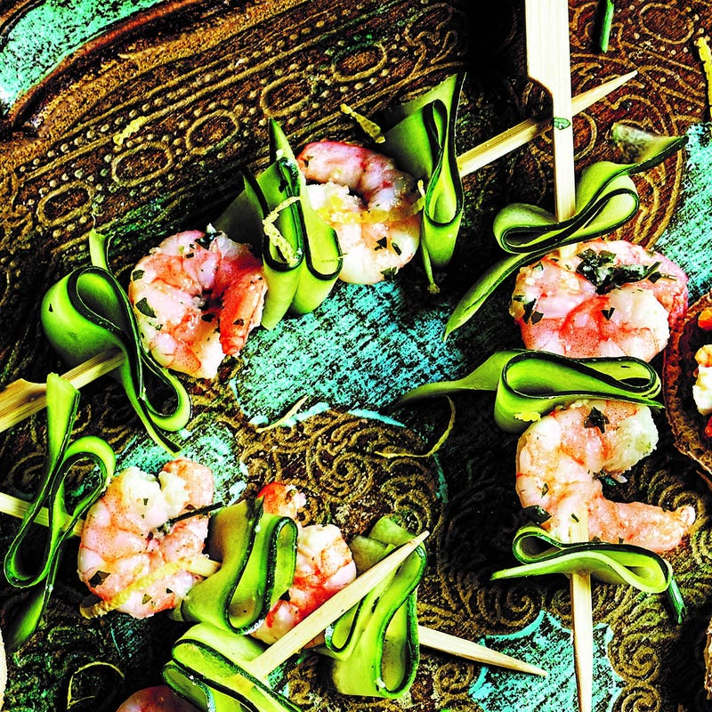Photo of Cucumber & prawn skewers by WW