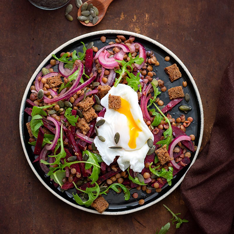 Salade lentilles betteraves