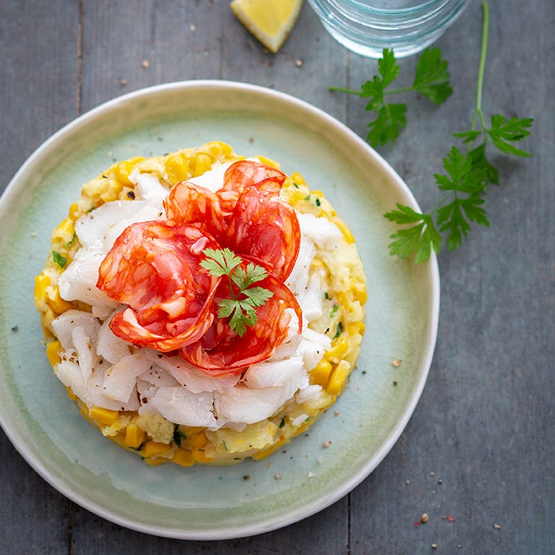 Parmentier de cabillaud au chorizo