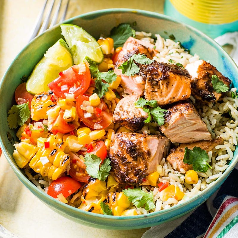 Photo of Caribbean-style salmon bowl by WW