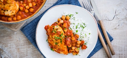 Harissa chicken & chickpea casserole