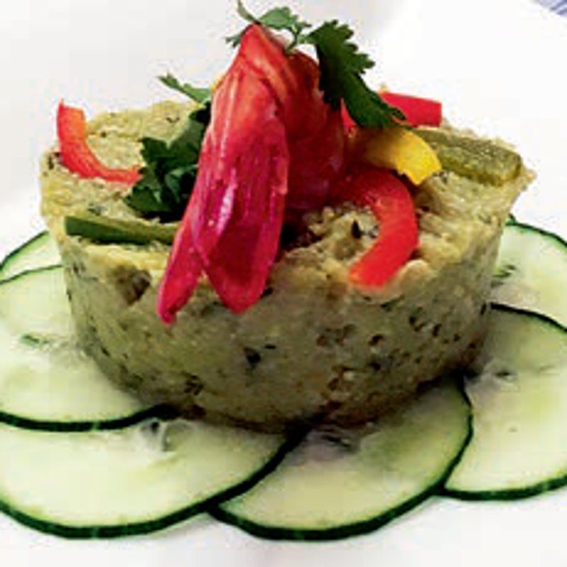 Féroce d’artichauts et sa rosace de concombre