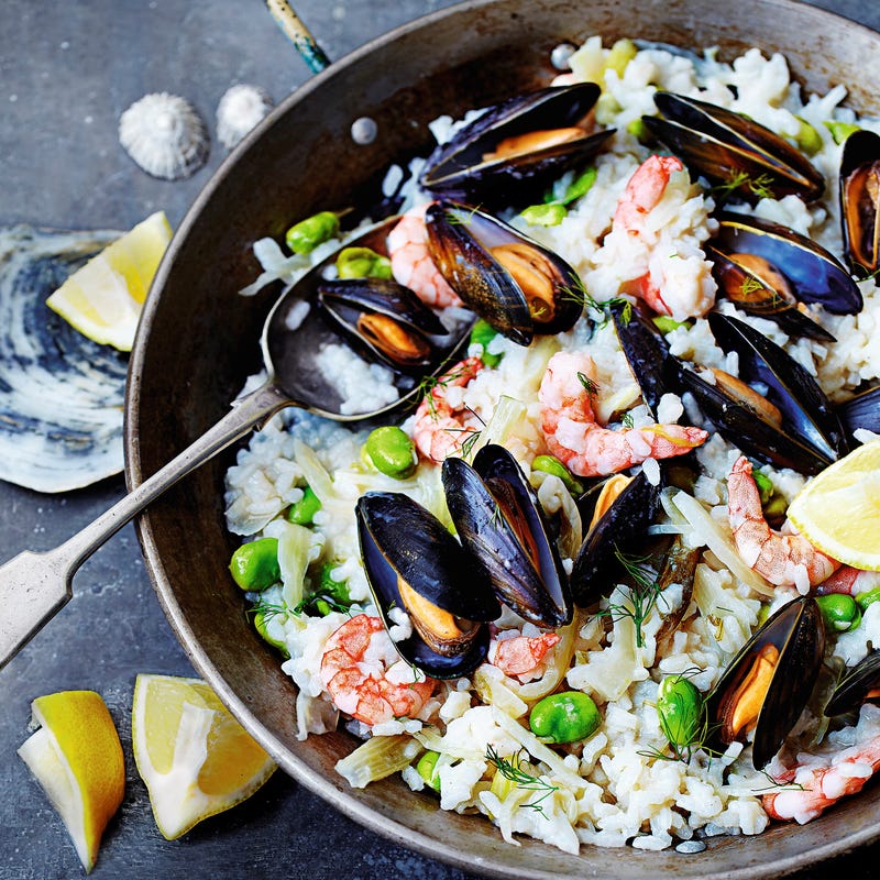 Photo de/du Paëlla aux moules et crevettes par WW
