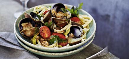 Linguine aux palourdes, ail et fenouil