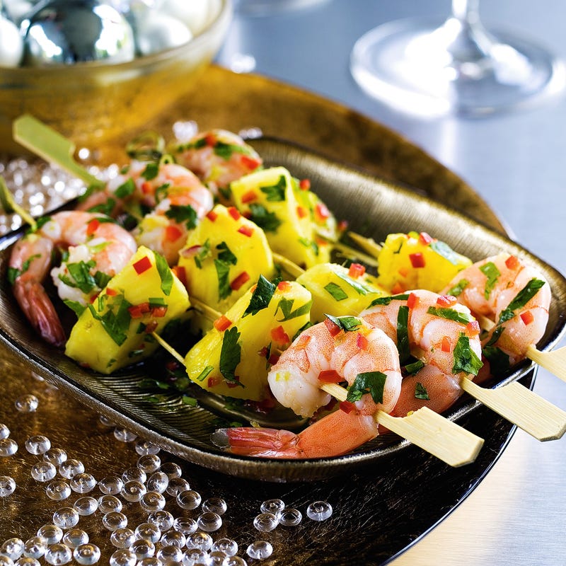 Photo de/du Brochettes de crevettes et ananas par WW