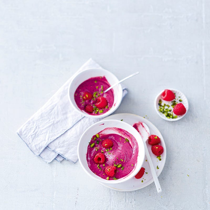 Snelle aardbeienmousse