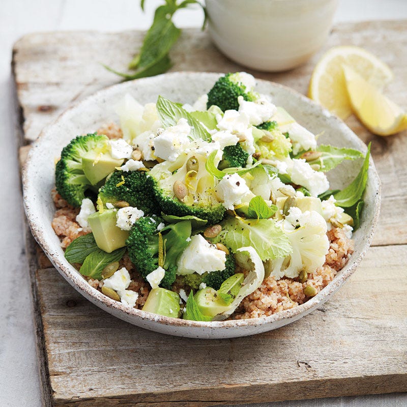 Bulgursalat mit Schafskäse