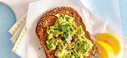 Smashed avocado on toast