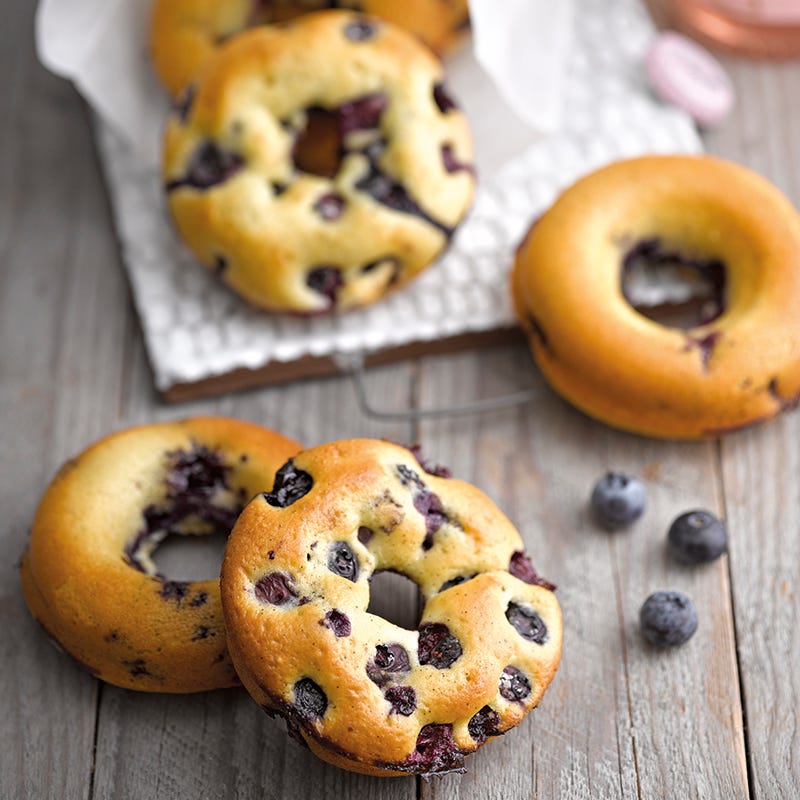 Foto van Blauwe bessendonuts door WW