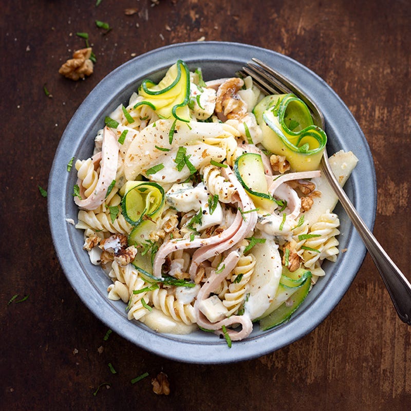 Salade folle fusilli et gorgonzola