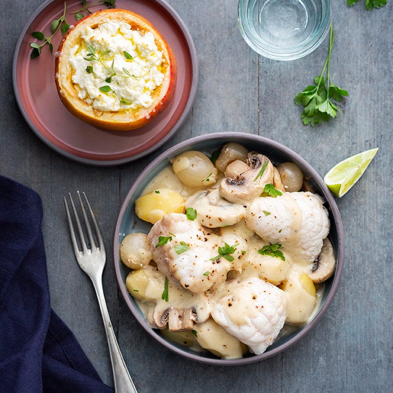 Matelote de lotte au cidre