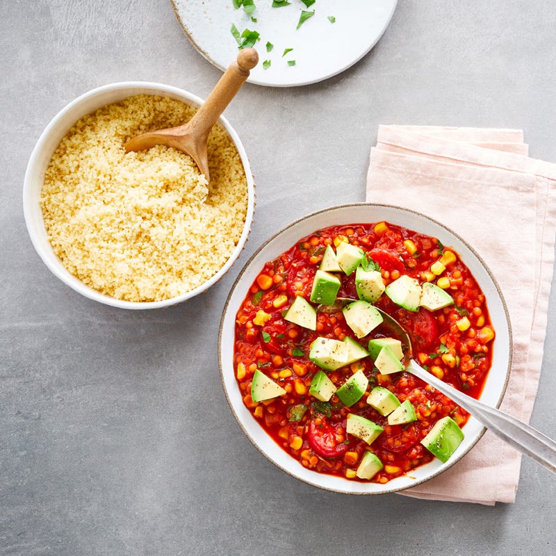 Linsenchili mit Couscous