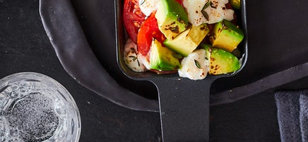 Avocado-Ziegenfrischkäse-Raclette