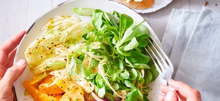 Rote-Bete-Orangen-Salat mit Schafskäse-Crostini
