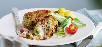 Schinken-Erbsen-Kroketten