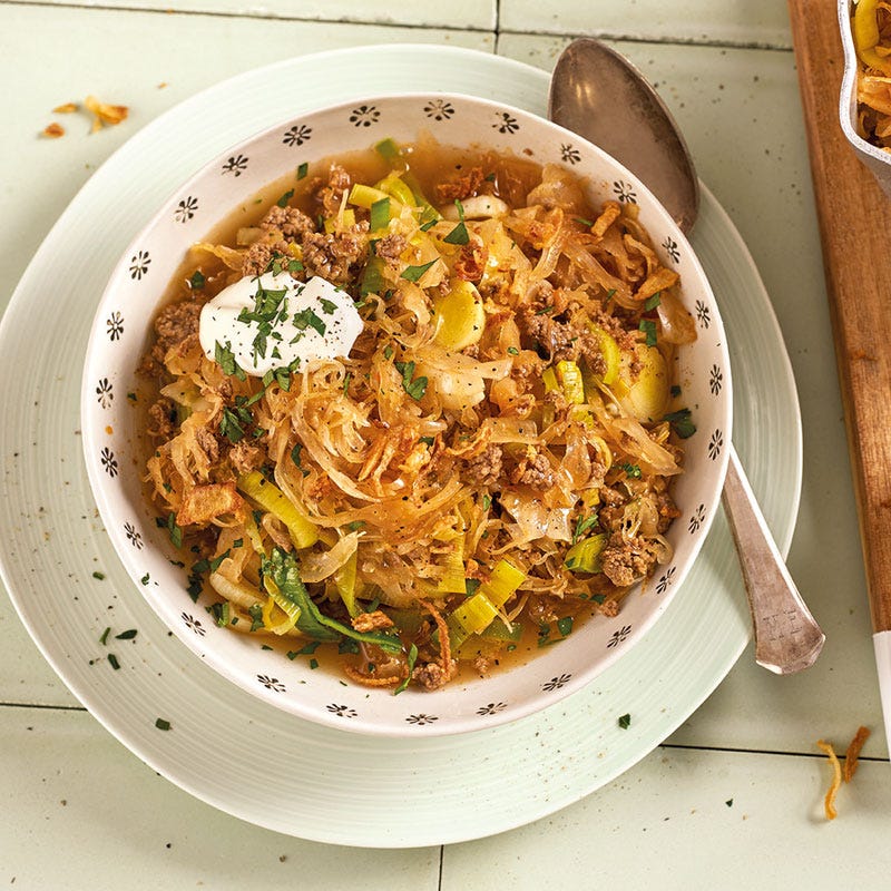Wärmender Sauerkrauttopf mit Tatar