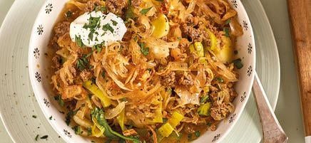 Wärmender Sauerkrauttopf mit Tatar