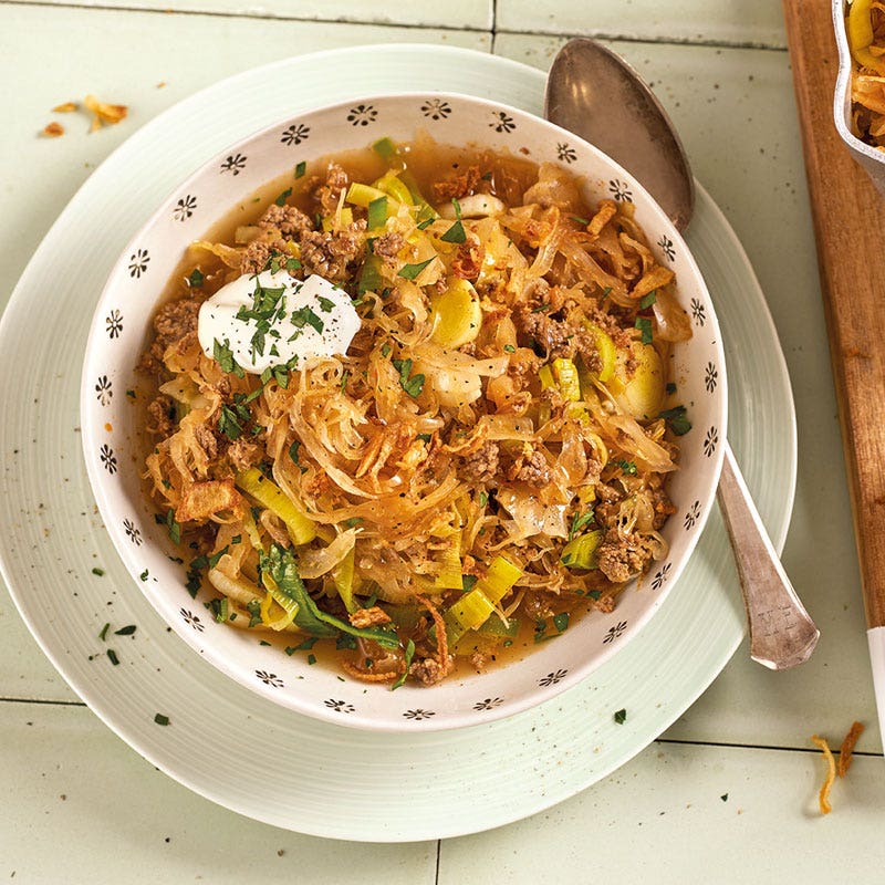 Wärmender Sauerkrauttopf mit Tatar