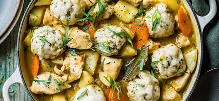 Chicken casserole with dumplings