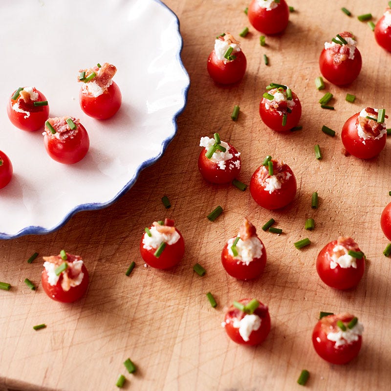 Photo of Mindy's cherry tomatoes stuffed with feta and bacon by WW