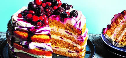 Forest fruits layer cake