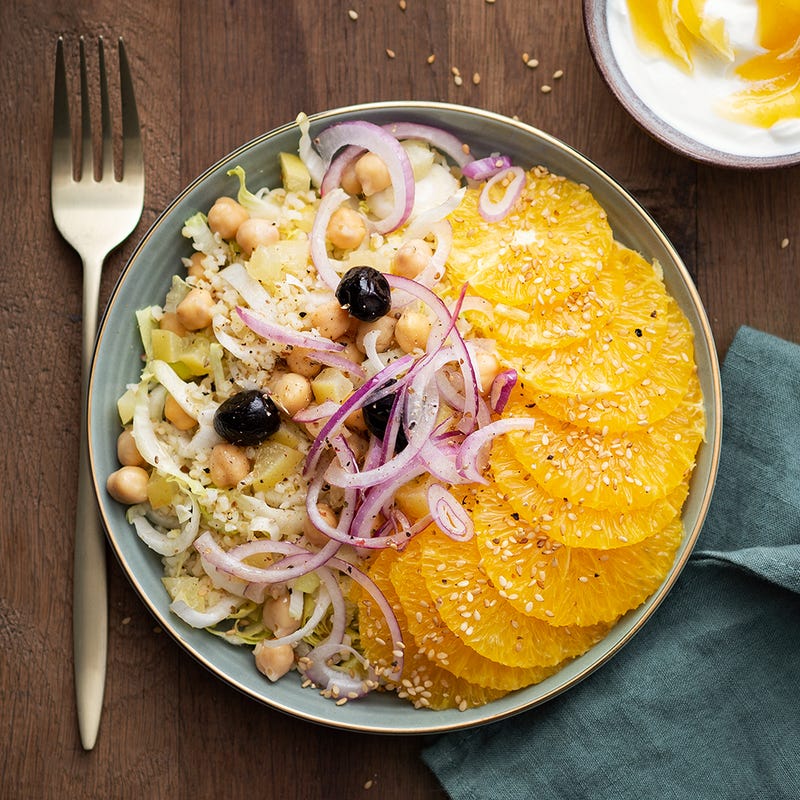 Salade d’agrumes aux pois chiches
