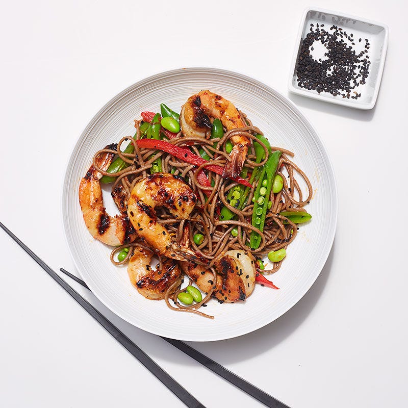 Photo of Ginger-grilled shrimp and soba noodle salad by WW