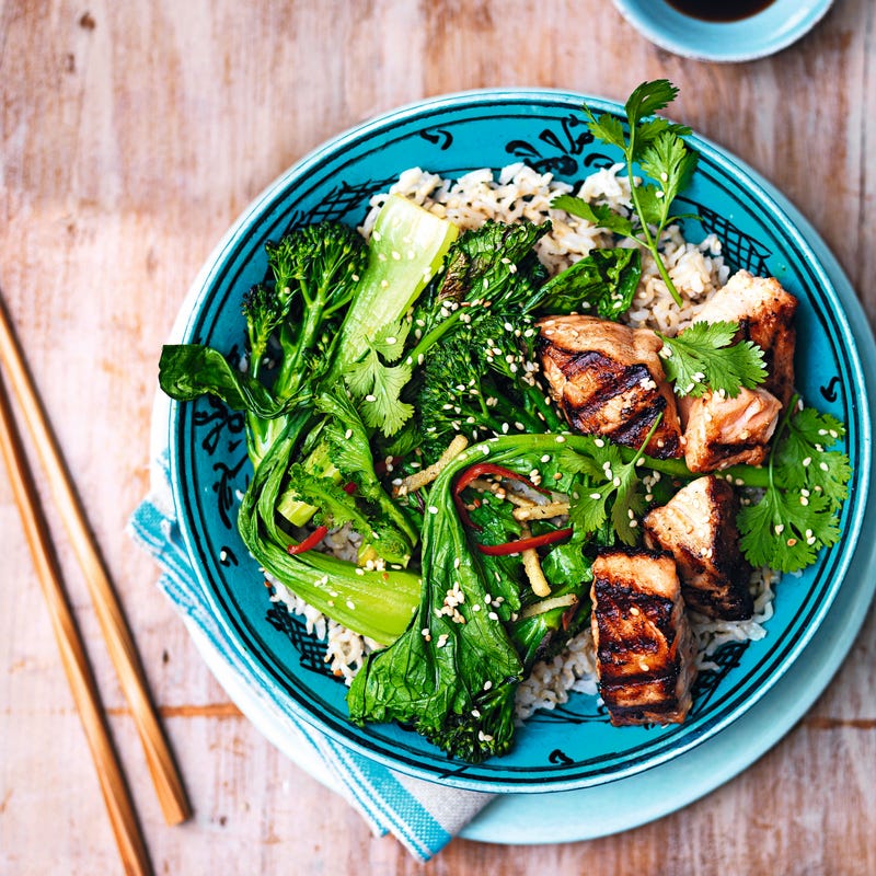Photo of Salmon teriyaki rice bowl by WW