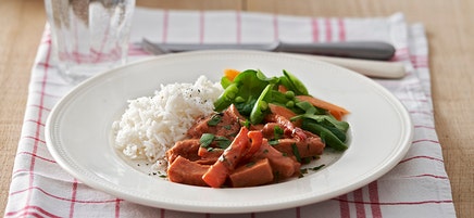 Korv Stroganoff med ris