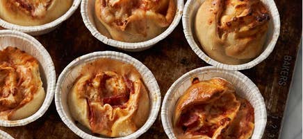 Pizzabullar med kalkonbacon