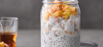 Yogourt graines de chia-citron vert et nectarines