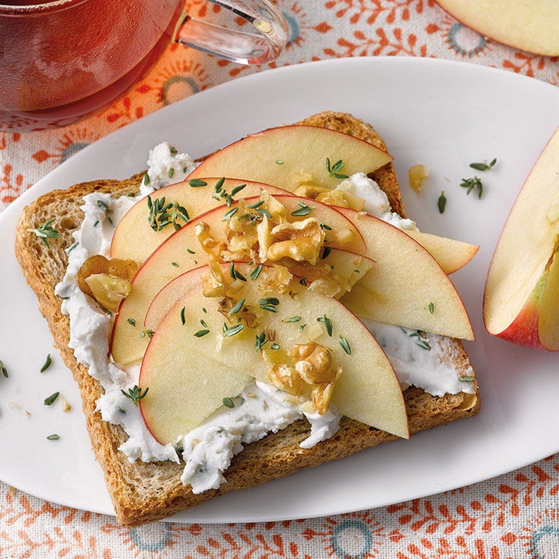 Apfel-Ziegenkäse-Schnitte