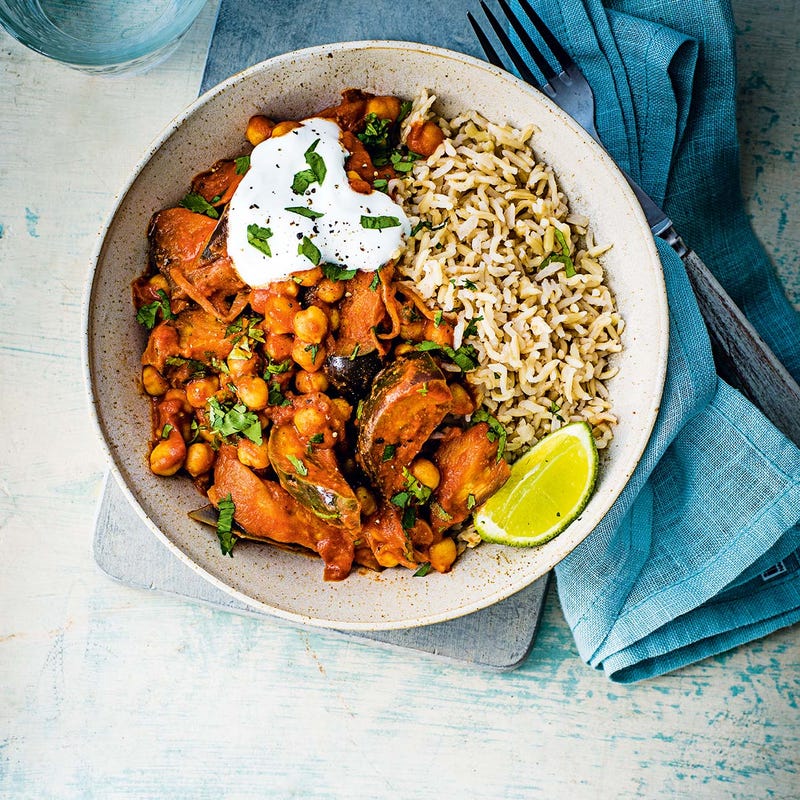 Photo of Aubergine & chickpea curry by WW