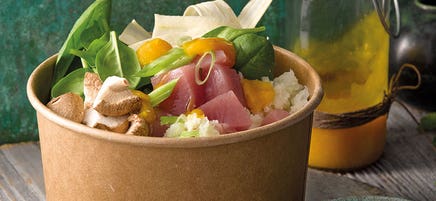 Poke Bowl mit Thunfisch und Blumenkohlreis