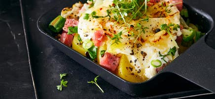Kartoffel-Flammkuchen-Raclette