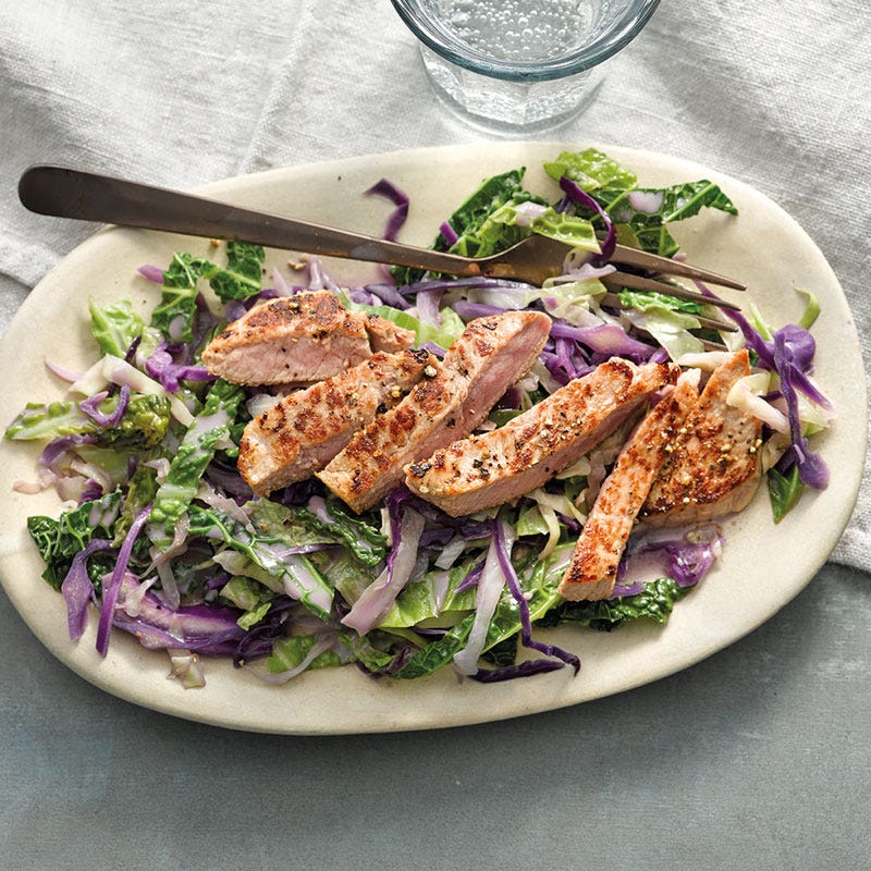 Kalbsstreifen mit Kohlgemüse