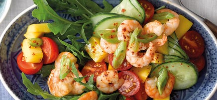 Salade de crevettes à la mangue