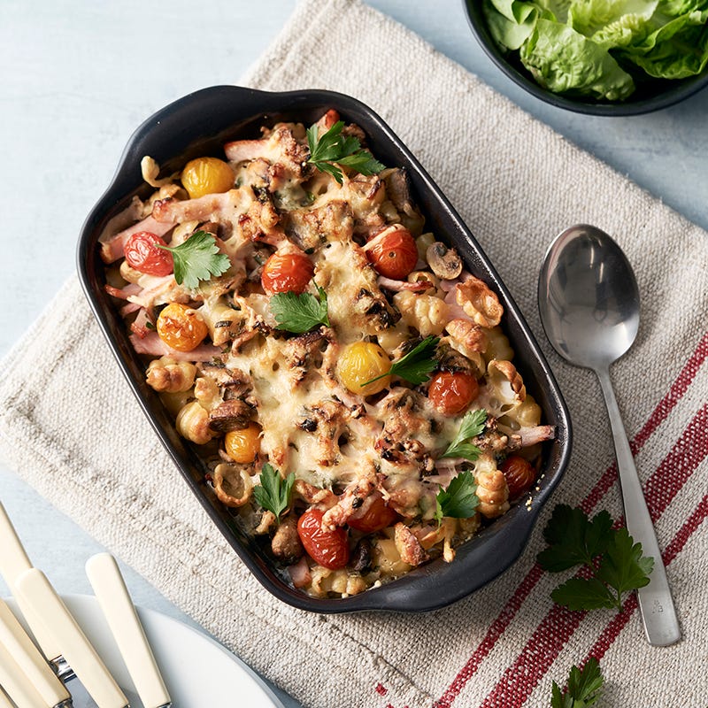 ViktVäktarna - Pasta- och kasslergratäng med svamp