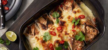 Tortilla med kycklingfyllning