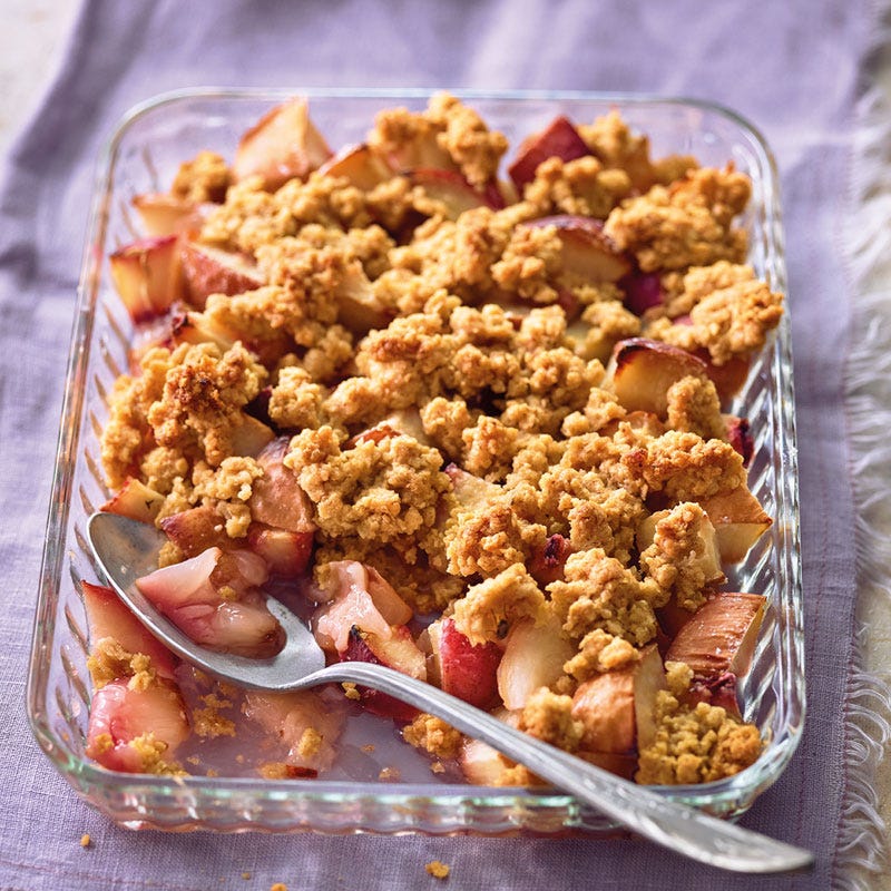 Nektarinen-Crumble