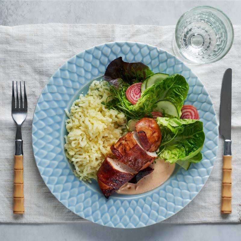 ViktVäktarna - Baconlindade kycklingfilé med pressad potatis