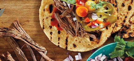 Mojo-style steak tacos