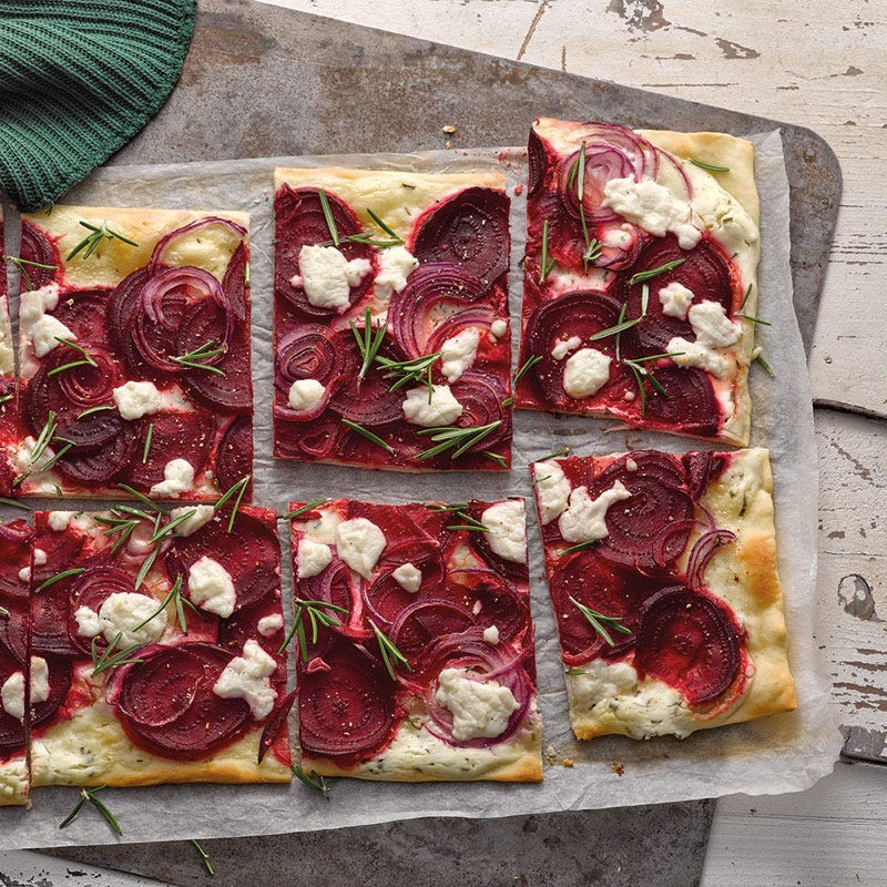 Flammkuchen mit Roter Bete