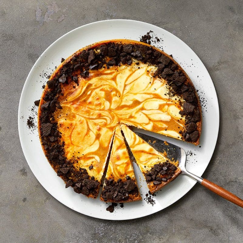 Photo of Gâteaux au fromage marbré à la citrouille by WW