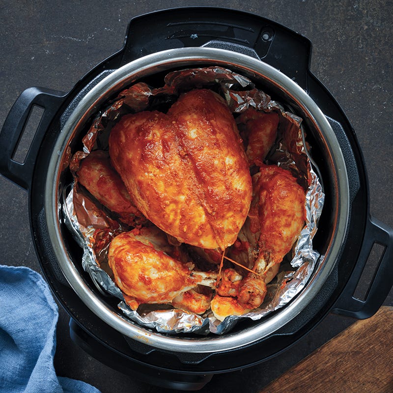 Spiced-up rotisserie-style chicken