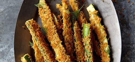 Zucchini Fries with Lemon and Dill