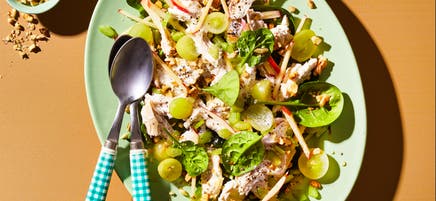 Chicken Salad with Walnuts and Grapes